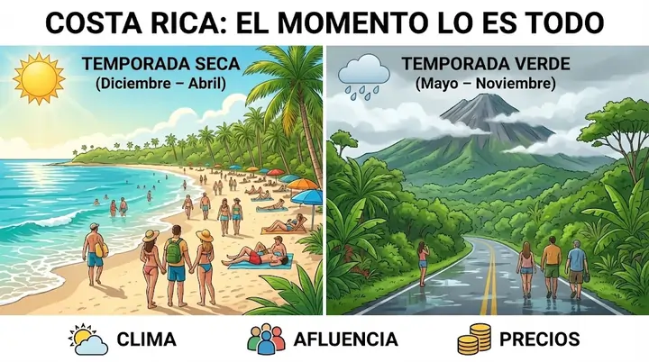 clima costa rica temporada seca lluviosa