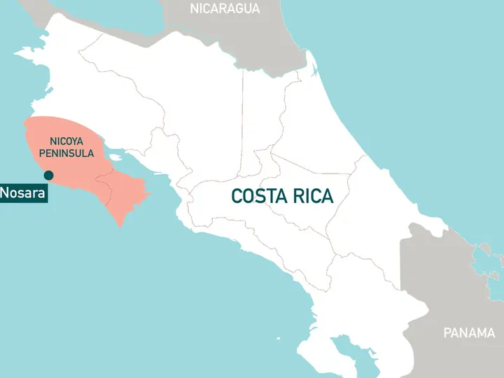 Peninsula Nicoya Costa rica Zona azul